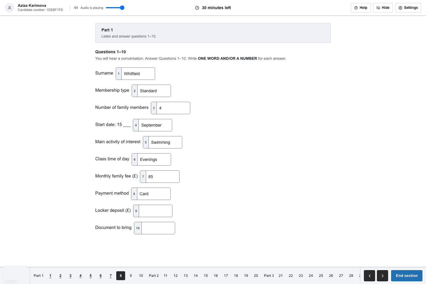 The exact official interface — real app screenshot